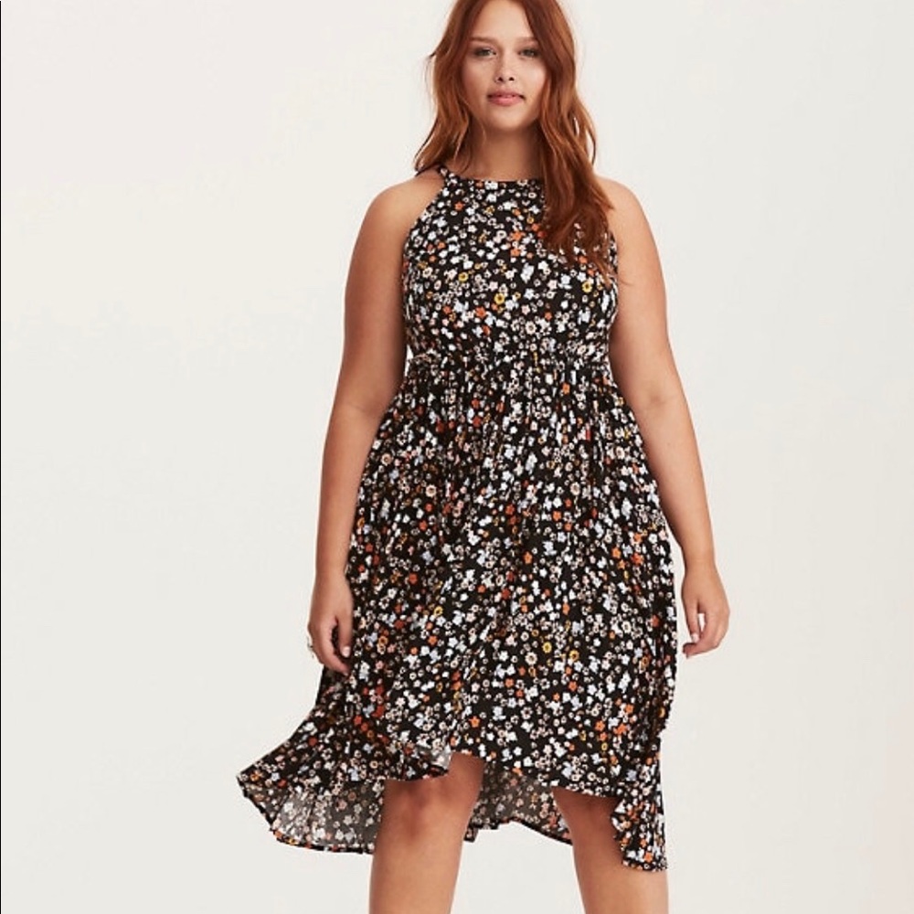 Torrid High Neck High Low Dress